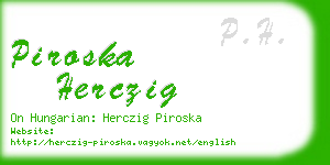 piroska herczig business card